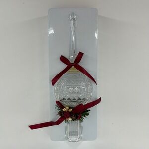 Vintage BRN Lead Crystal Christmas Tree Topper Finial Diamond Cut Festive NEW